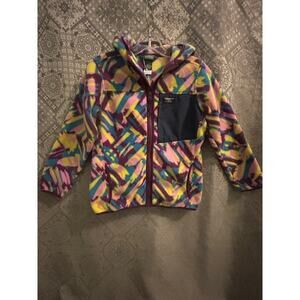 L.L. Bean Children's M (10/12) Multi-Color Fleece with Hood New Colorful Pattern